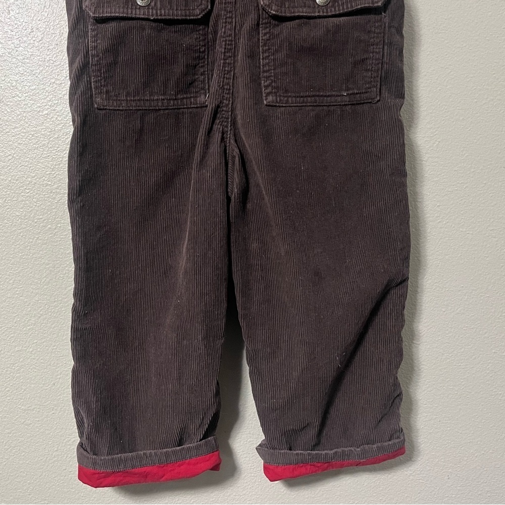 Y2K Vintage Dark Brown Corduroy Gymboree Overalls size 3T - Picture 7 of 9